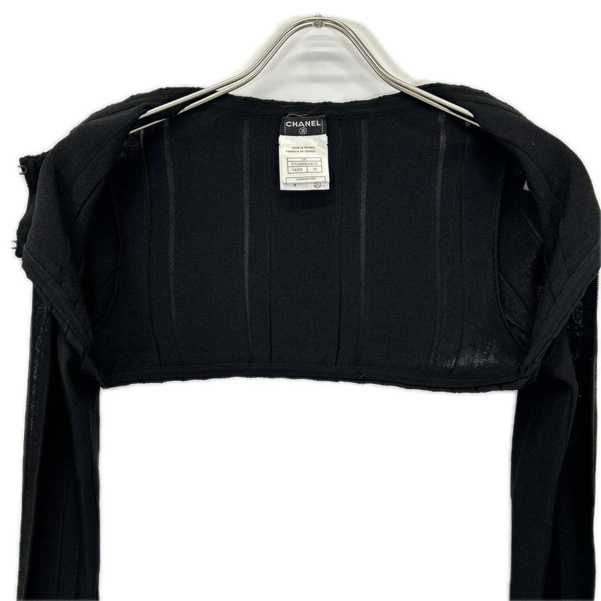 Chanel Black Bolero Cropped Cardigan 34 — view 3