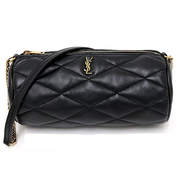 Saint Laurent Sado Mini Tube Chain Shoulder Bag Black