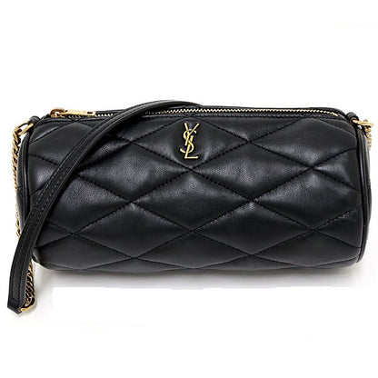 Saint Laurent Sado Mini Tube Chain Shoulder Bag Black