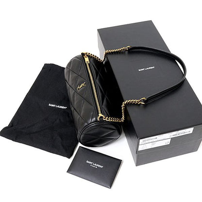 Saint Laurent Sado Mini Tube Chain Shoulder Bag Black — view 2