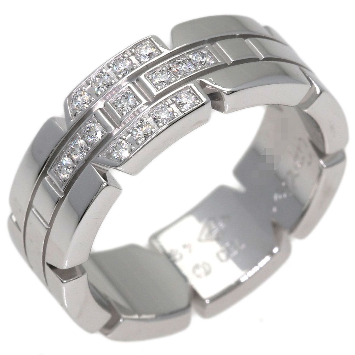 Cartier Tank Francaise Diamond 49 Ring 18K White Gold — view 2