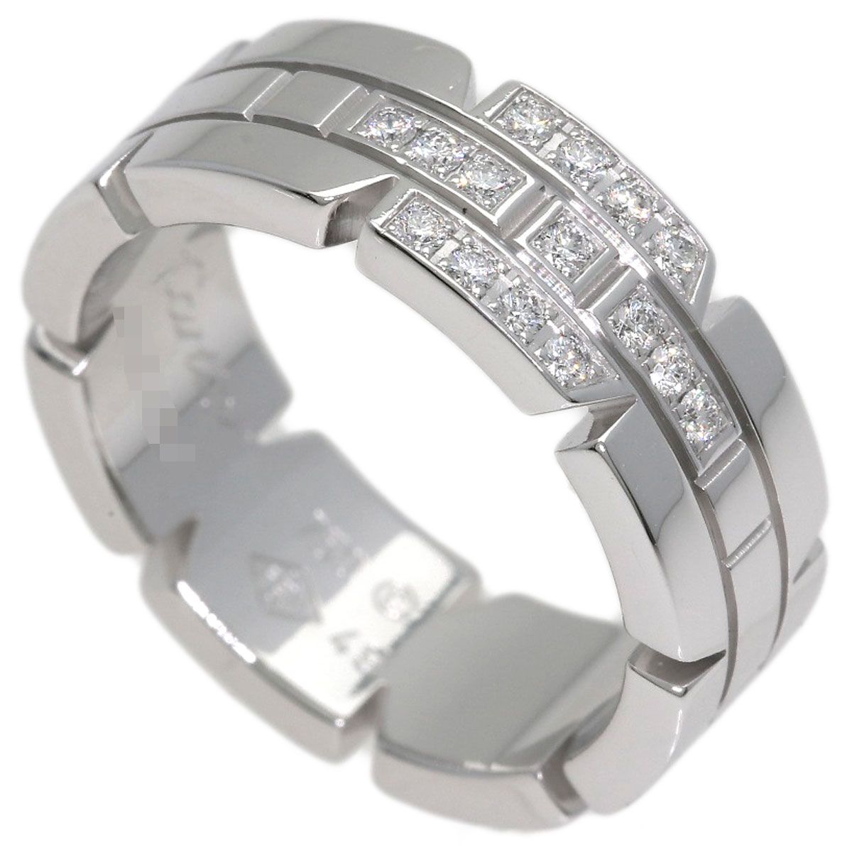 Cartier Tank Francaise Diamond 49 Ring 18K White Gold