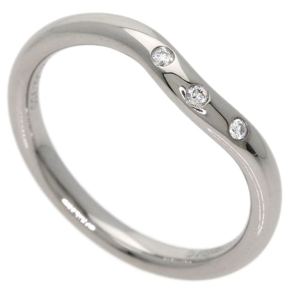 Tiffany & Co Curved Band Diamond Ring 18K White Gold
