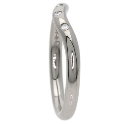 Tiffany & Co Curved Band Diamond Ring 18K White Gold — view 3