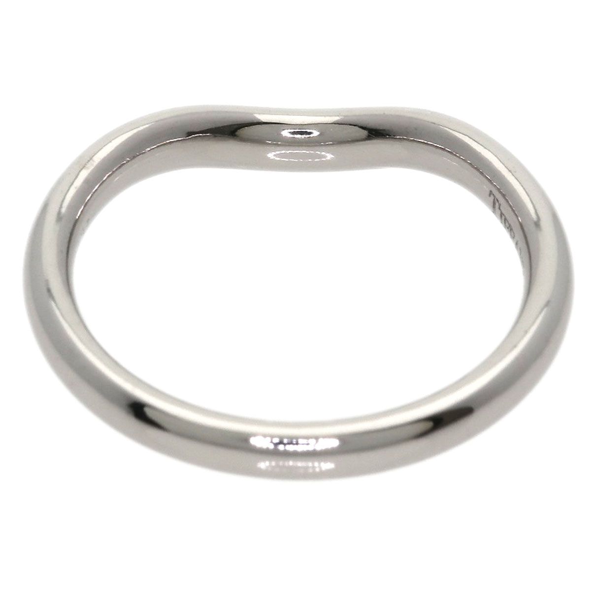 Tiffany & Co Curved Band Diamond Ring 18K White Gold — view 4