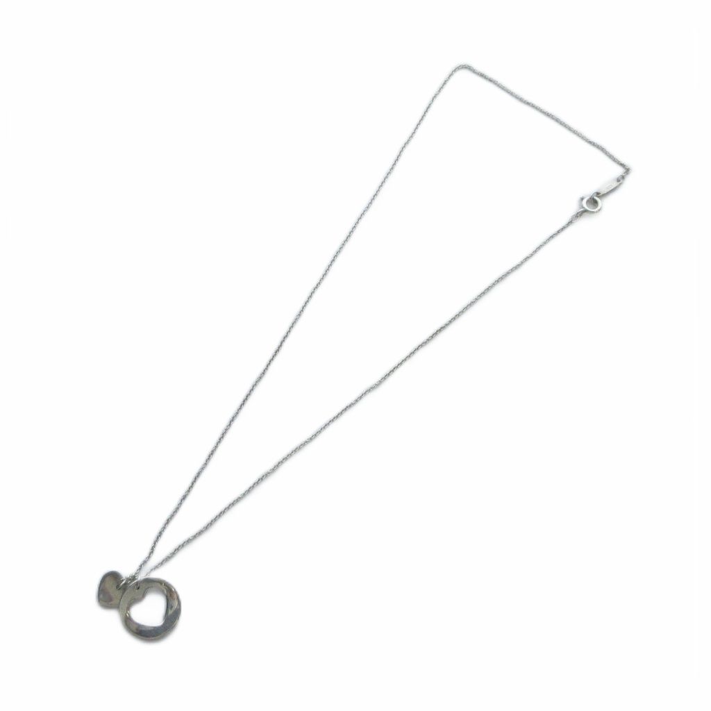 Tiffany & Co Stencil Heart Pendant Logo Silver — view 4