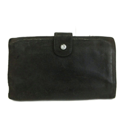 Chanel Vintage Big CC Logo Lambskin Bifold Wallet Sheepskin Leather Kiss Lock — view 2