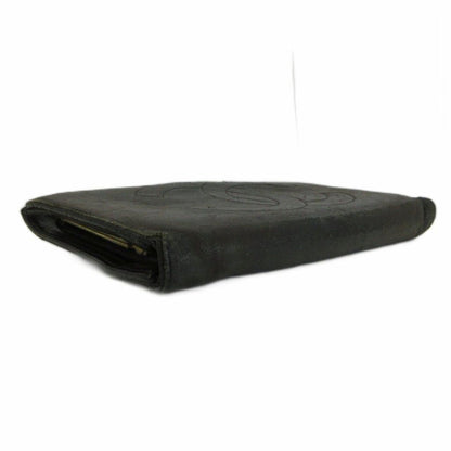Chanel Vintage Big CC Logo Lambskin Bifold Wallet Sheepskin Leather Kiss Lock — view 6