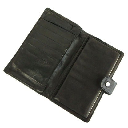 Chanel Vintage Big CC Logo Lambskin Bifold Wallet Sheepskin Leather Kiss Lock — view 3