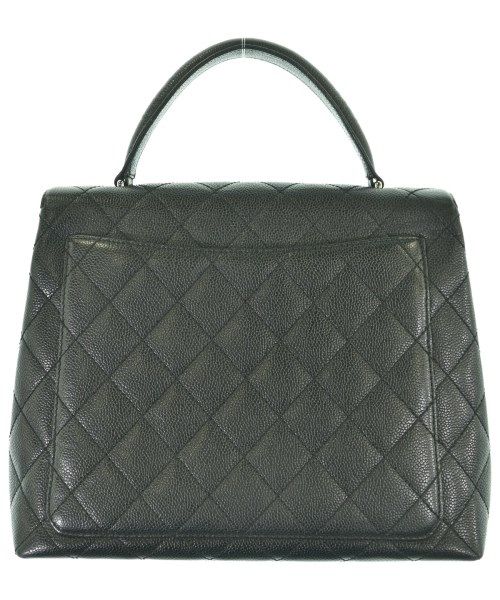 Chanel Quilted Top Handle CC Logo Caviar Leather Handbag — view 2
