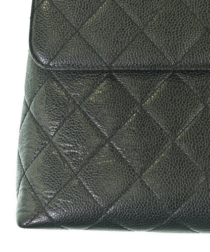 Chanel Quilted Top Handle CC Logo Caviar Leather Handbag — view 7