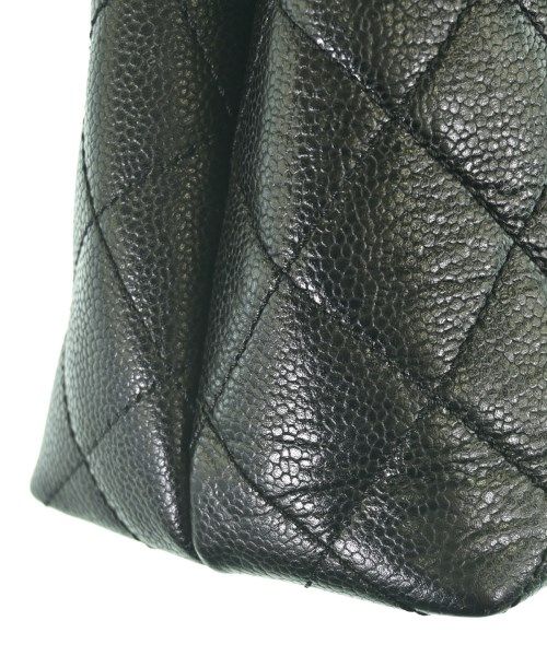 Chanel Quilted Top Handle CC Logo Caviar Leather Handbag — view 6