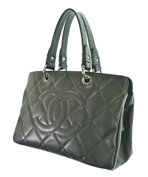 Chanel Quilted Tote Bag CC Logo Caviar Leather — view 5