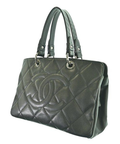 Chanel Quilted Tote Bag CC Logo Caviar Leather — view 5
