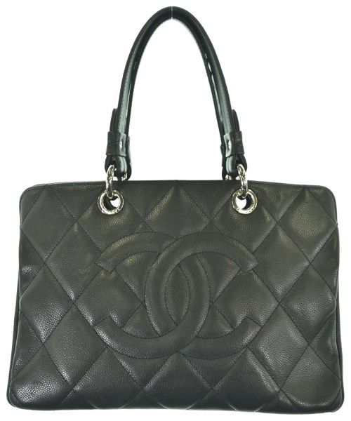Chanel Quilted Tote Bag CC Logo Caviar Leather