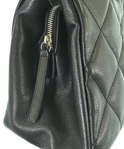 Chanel Quilted Tote Bag CC Logo Caviar Leather — view 6