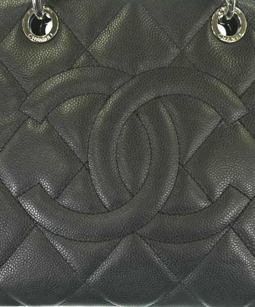 Chanel Quilted Tote Bag CC Logo Caviar Leather — view 7