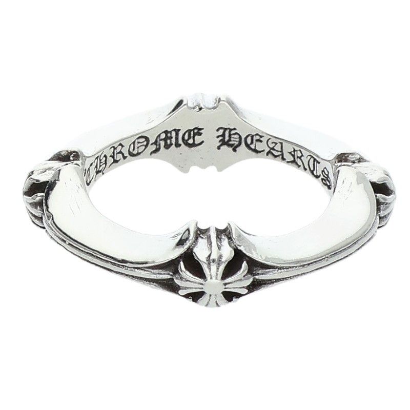 Chrome Hearts Plus and Bone Ring Silver