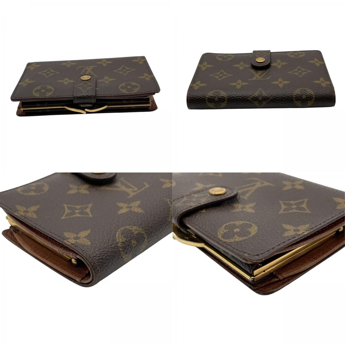 Louis Vuitton Porte Monnaie Billets Monogram Bifold Wallet Kiss Lock Coin Purse — view 6