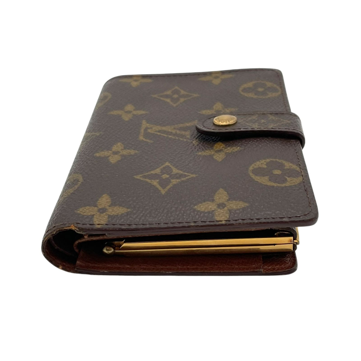 Louis Vuitton Porte Monnaie Billets Monogram Bifold Wallet Kiss Lock Coin Purse — view 4