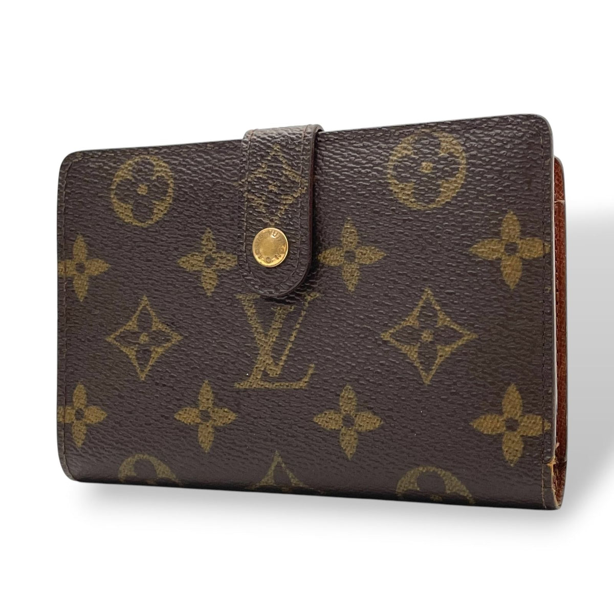 Louis Vuitton Porte Monnaie Billets Monogram Bifold Wallet Kiss Lock Coin Purse