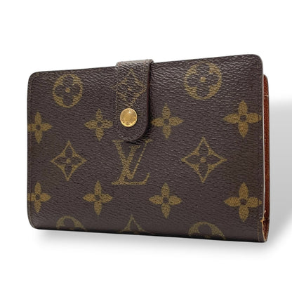 Louis Vuitton Porte Monnaie Billets Monogram Bifold Wallet Kiss Lock Coin Purse