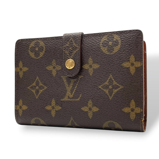 Louis Vuitton Porte Monnaie Billets Monogram Bifold Wallet Kiss Lock Coin Purse