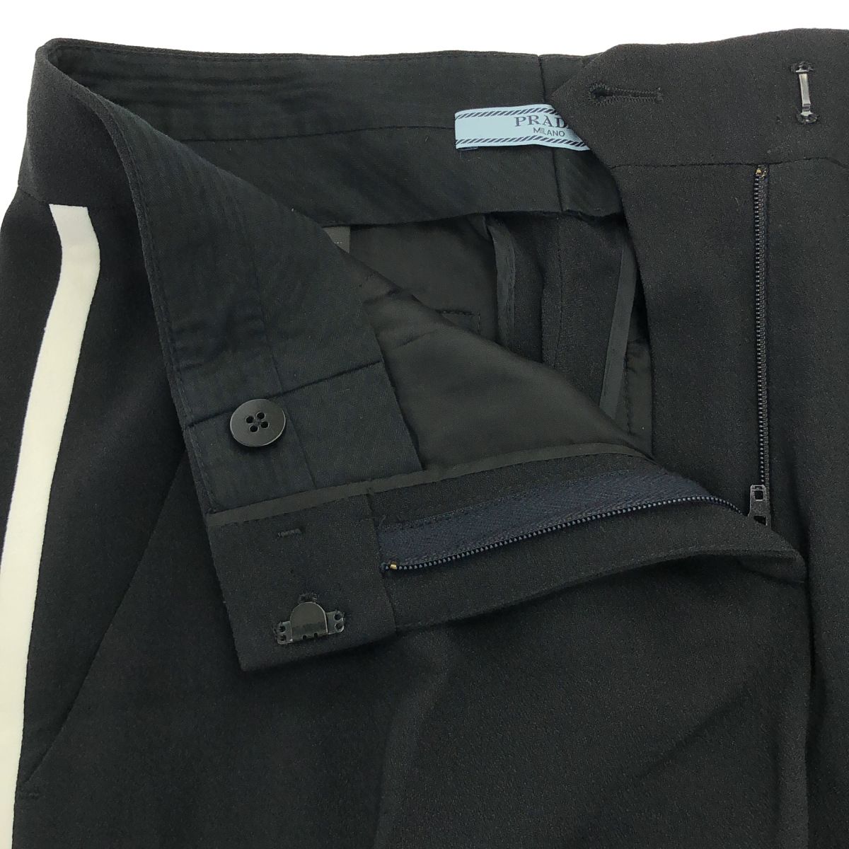 Prada Side Line Trousers Pants Black 40 — view 4