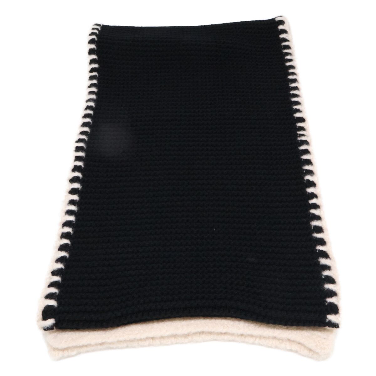 Chanel 23A CC Logo Silk Cashmere Knit Scarf — view 3