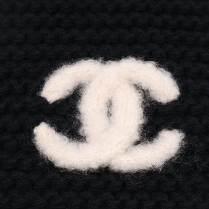 Chanel 23A CC Logo Silk Cashmere Knit Scarf — view 5