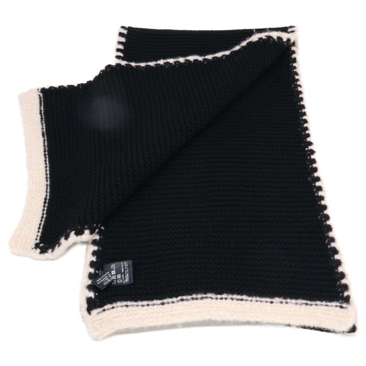 Chanel 23A CC Logo Silk Cashmere Knit Scarf — view 4