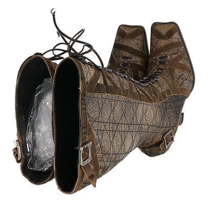 Dior Galliano Era Distressed Lace-up Heels Boots — view 5