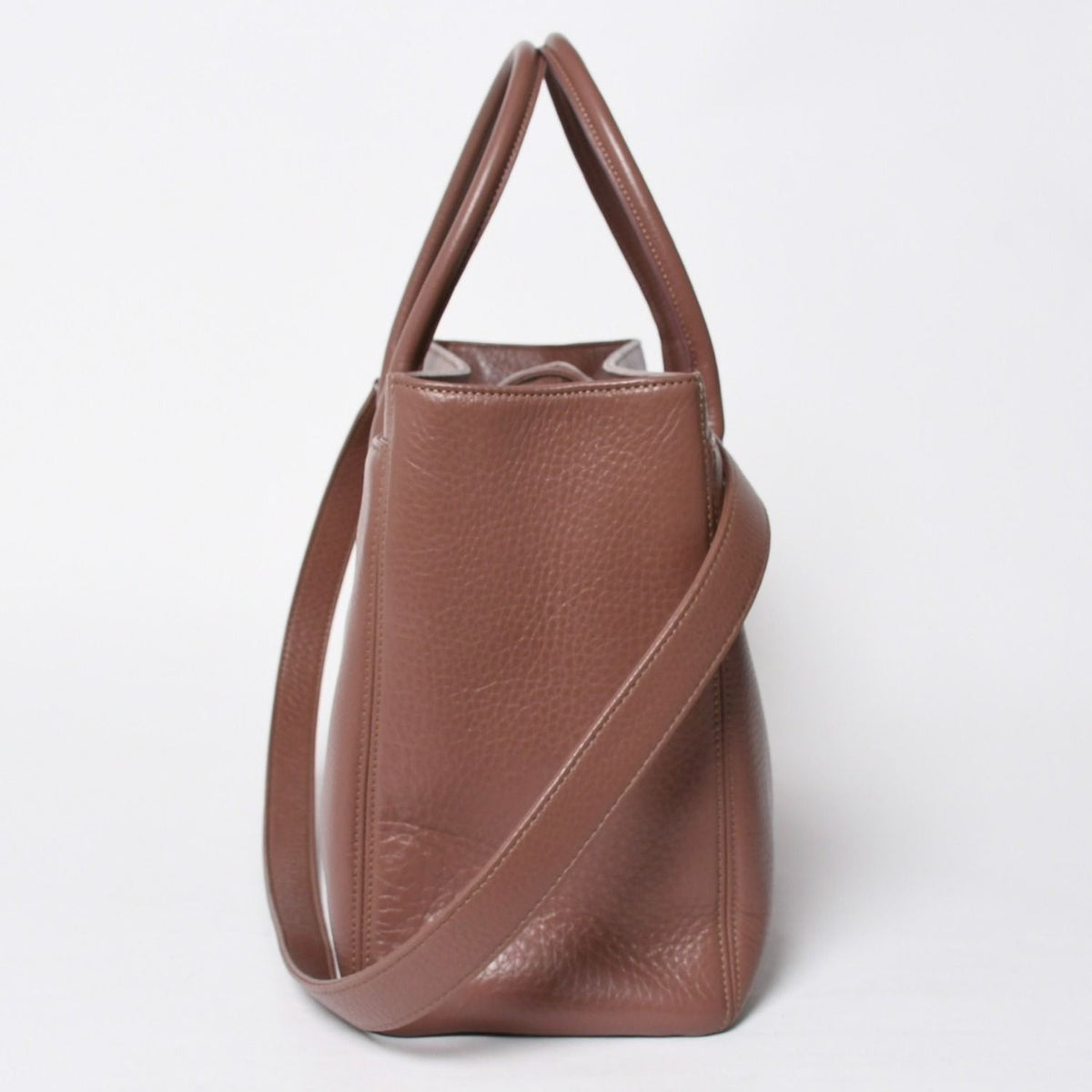 Chanel Executive Tote Bag Large CC Logo Caviar Leather Brown Silver — view 4