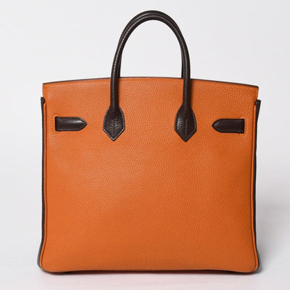 Hermes Haut Courroies 28 Hac 28 Handbag Togo Taurillon Clemence Chocolat Rouge — view 2