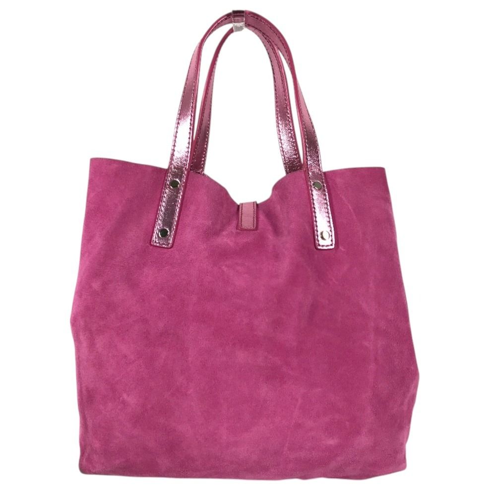Tiffany & Co Handbag Logo Reversible Suede Pink — view 3
