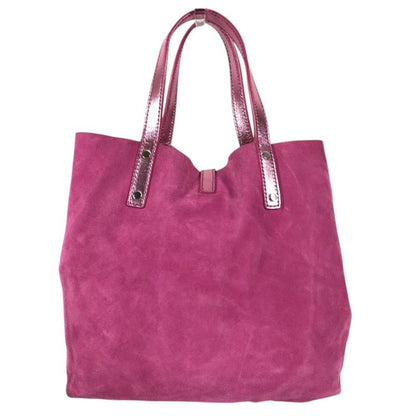 Tiffany & Co Handbag Logo Reversible Suede Pink — view 3