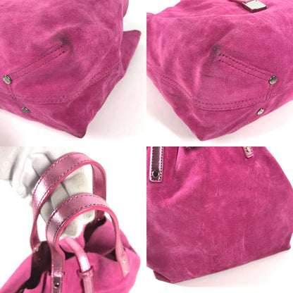 Tiffany & Co Handbag Logo Reversible Suede Pink — view 7