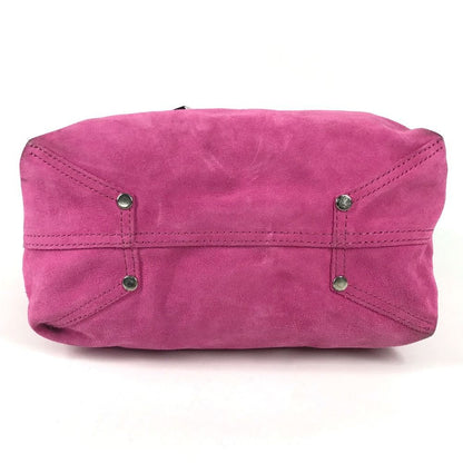 Tiffany & Co Handbag Logo Reversible Suede Pink — view 6