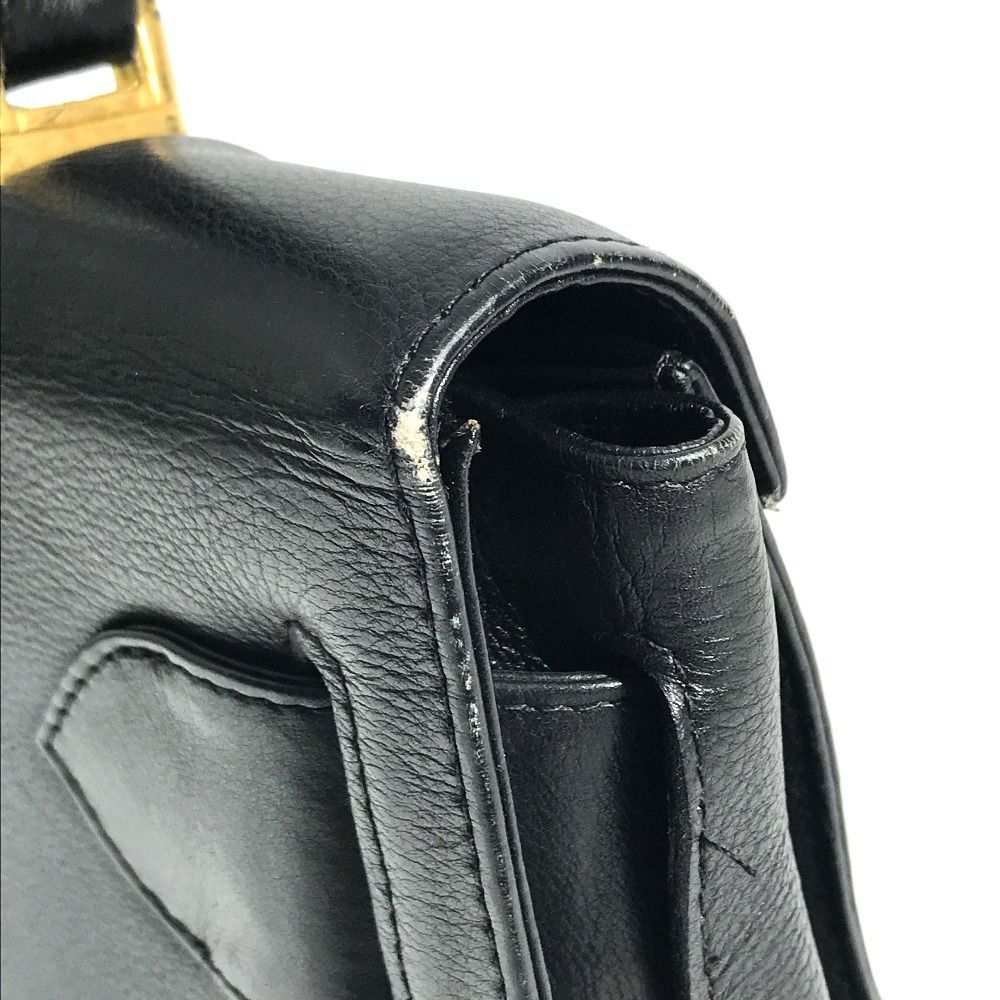 Versace Handbag Logo Medusa Vintage Leather Black — view 2