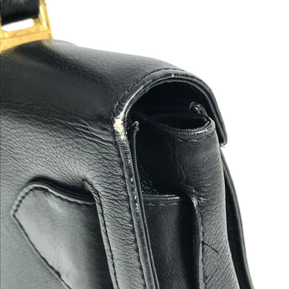 Versace Handbag Logo Medusa Vintage Leather Black — view 2