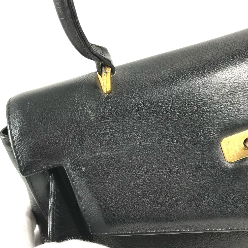 Versace Handbag Logo Medusa Vintage Leather Black — view 5