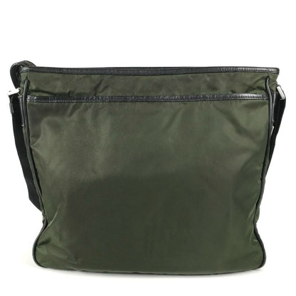 Prada Shoulder Bag Nylon Leather Khaki — view 2