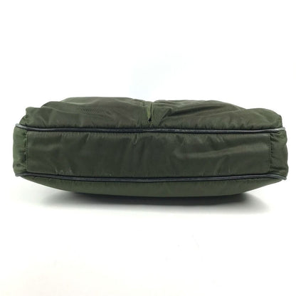 Prada Shoulder Bag Nylon Leather Khaki — view 5
