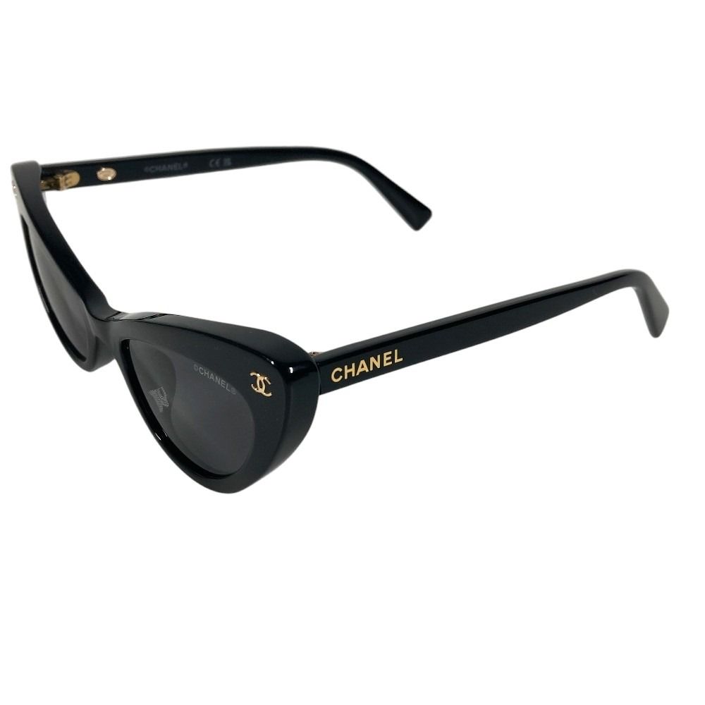 Chanel Sunglasses Rectangle Shape Logo CC Acetate Black Eyewear — view 4