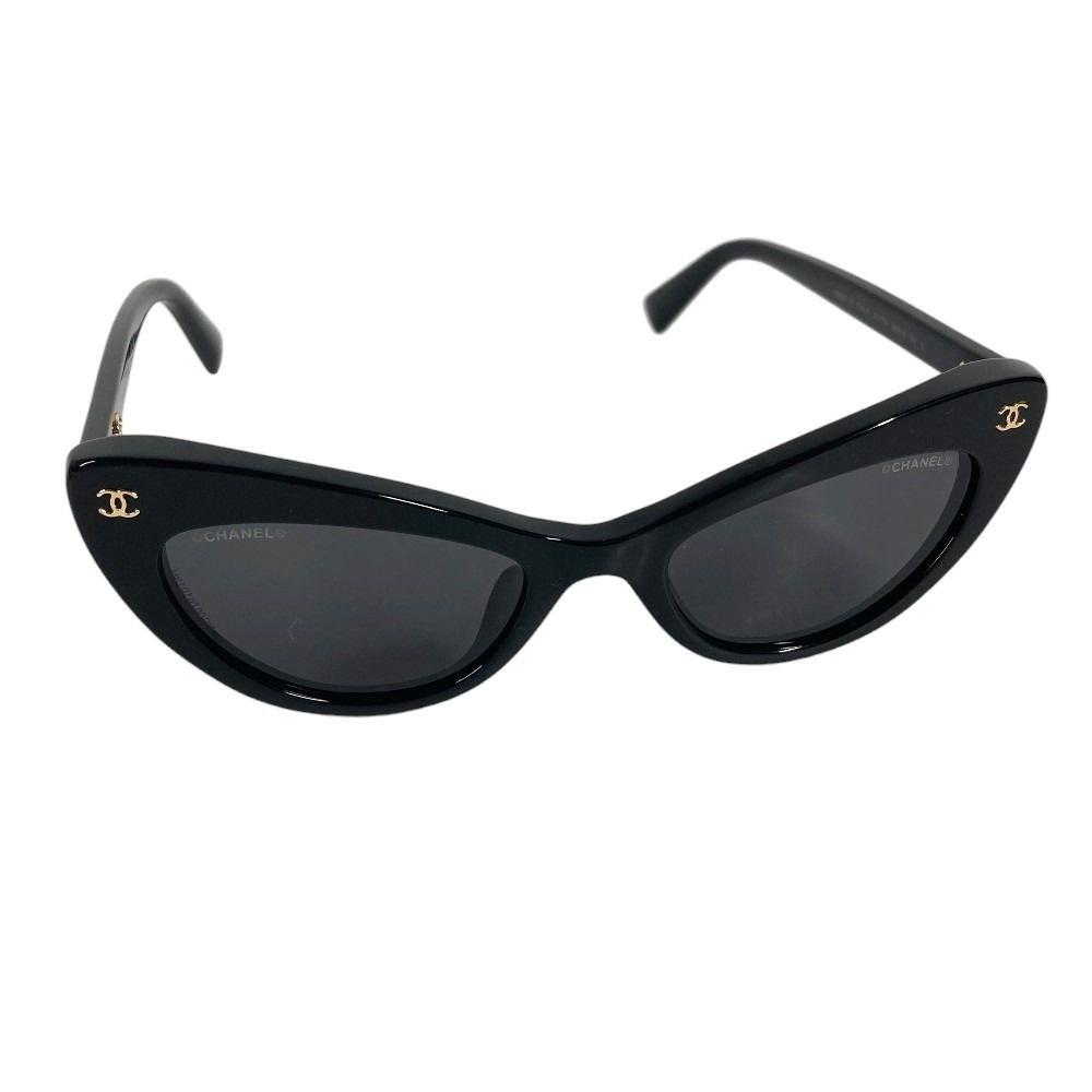 Chanel Sunglasses Rectangle Shape Logo CC Acetate Black Eyewear — view 3