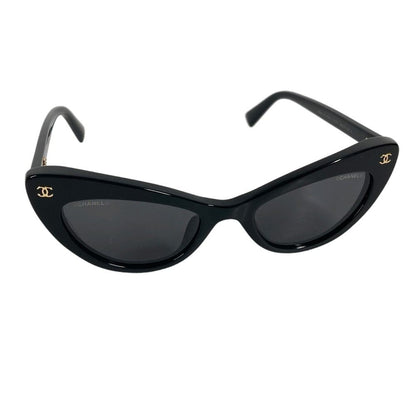 Chanel Sunglasses Rectangle Shape Logo CC Acetate Black Eyewear — view 3