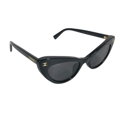 Chanel Sunglasses Rectangle Shape Logo CC Acetate Black Eyewear