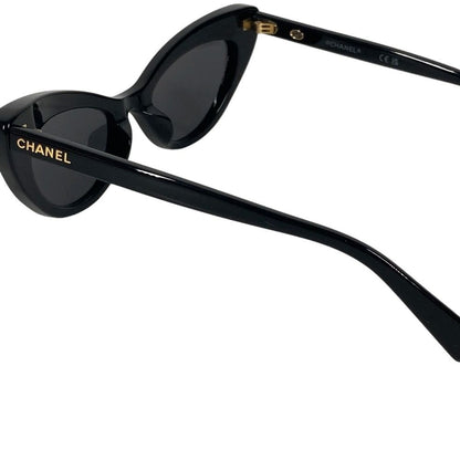 Chanel Sunglasses Rectangle Shape Logo CC Acetate Black Eyewear — view 2