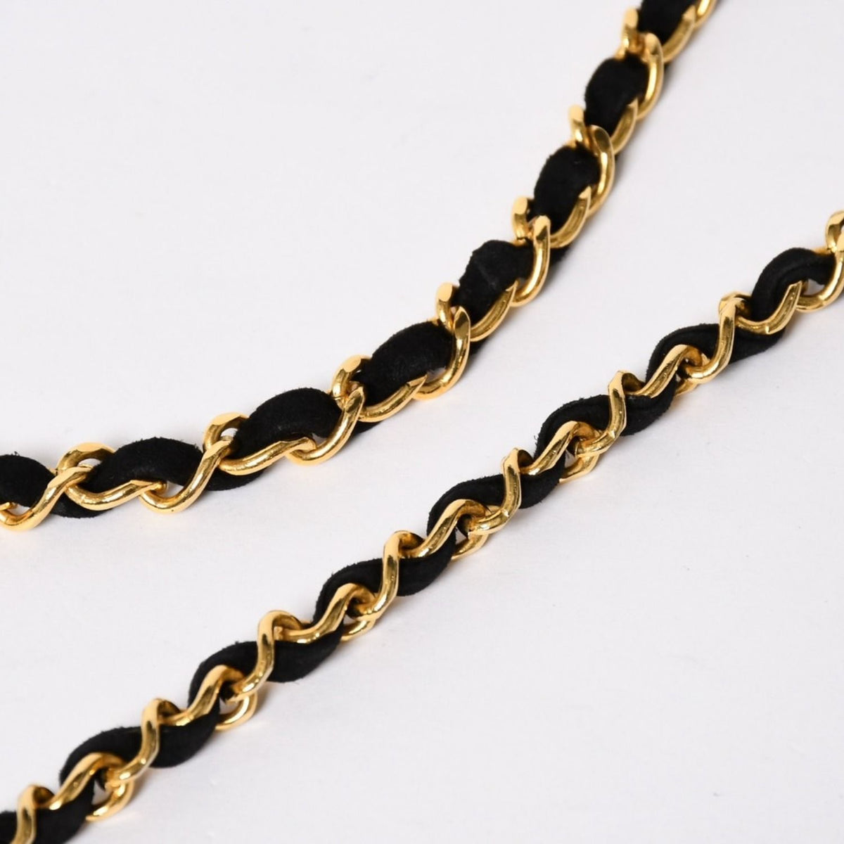 Chanel Mini Square 17 Chain Shoulder Bag Black Suede Gold — view 7