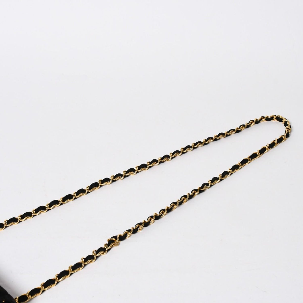 Chanel Mini Square 17 Chain Shoulder Bag Black Suede Gold — view 6